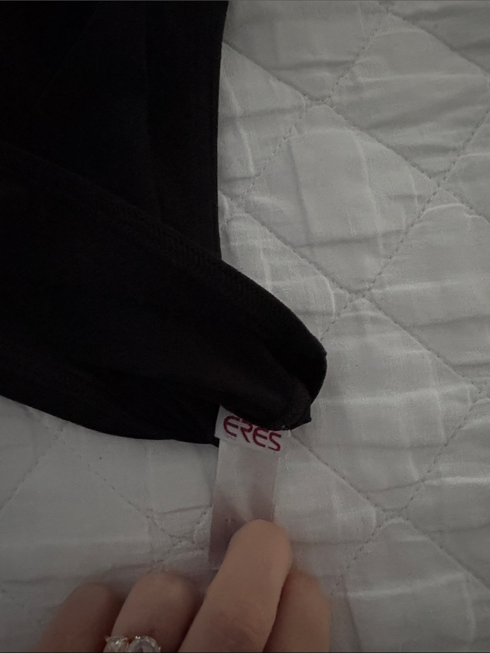 Deep V Lace-Up Black One-Piece Swimsuit - Picture 5 of 5